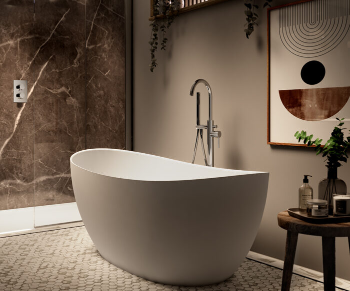 Emin Stone Freestanding Bateau Bath 1580