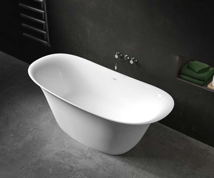 Larkin Stone Freestanding Bateau Bath 1830