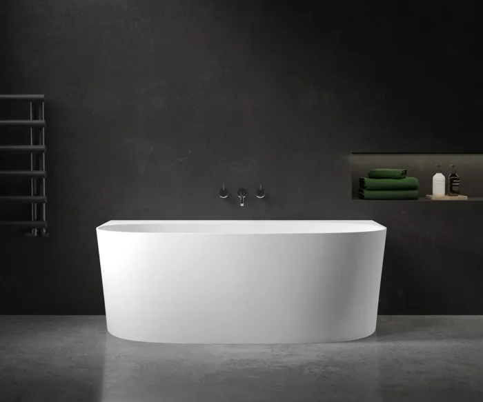 Lawrence Back to Wall Stone Freestanding Bath 1580