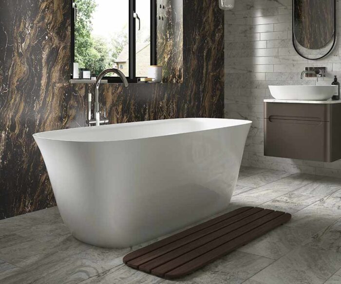 LBC Floor Standing Bath Shower Mixer Tap Chrome