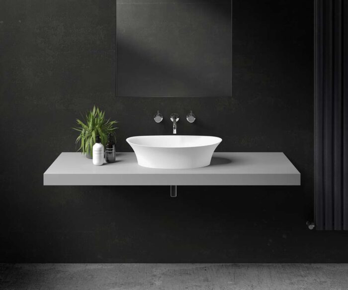 Davenport Stone Counter Top Oval Basin 600