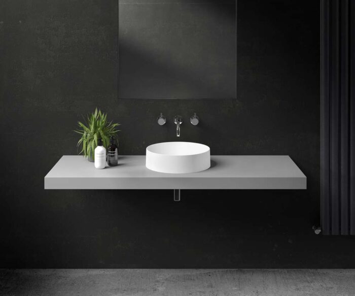 Gilpin Stone Round Counter Top Basin 400