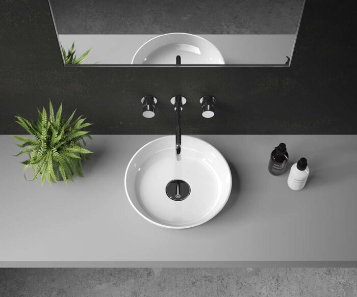Lambert Stone Counter Top Round Basin 400