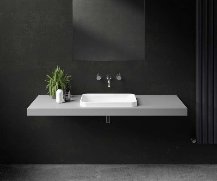 Wilson Stone Rectangular Inset Basin 550