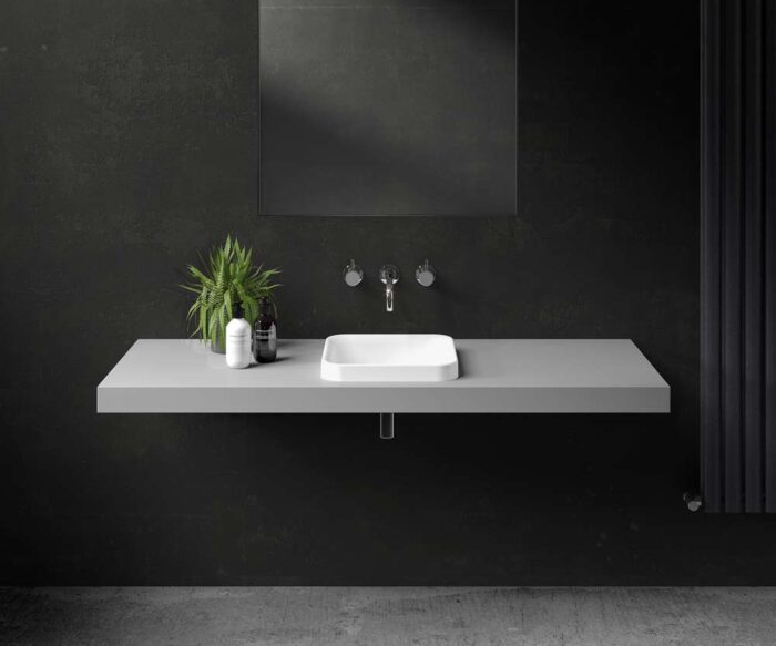 Heath Stone Square Inset Basin 370