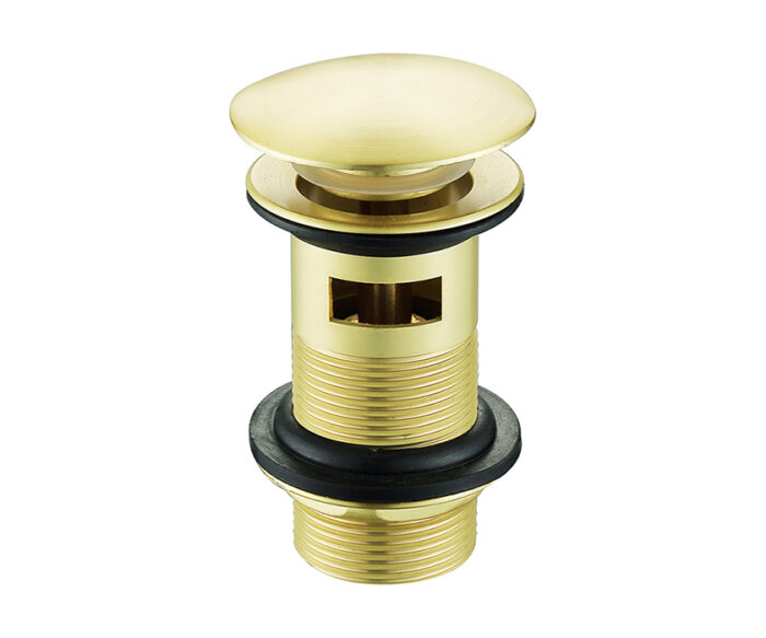 LBC Waste - Clicker Slotted Basin - Brushed Brass
