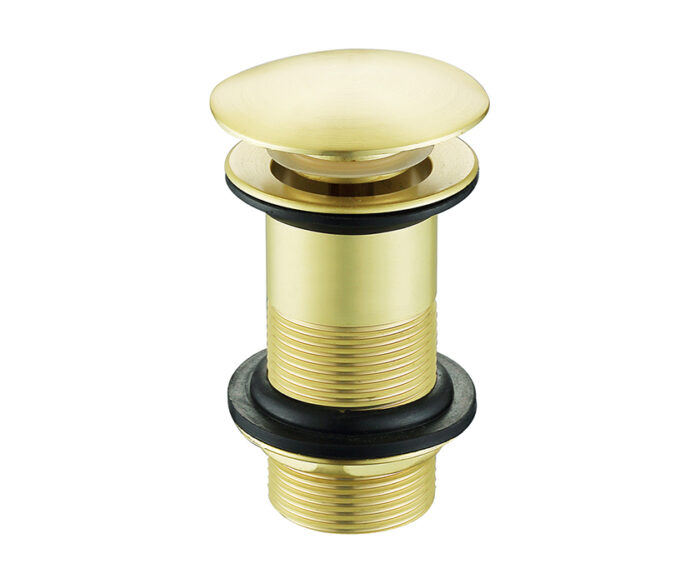 LBC Waste - Clicker Unslotted Bath - Brushed Brass
