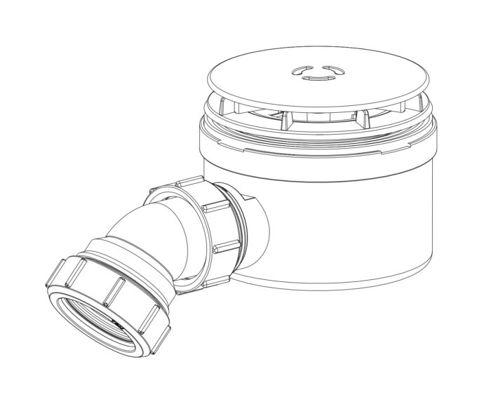 LBC Shallow Shower Trap Chrome Plated Brass