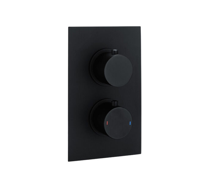 LBC Single Outlet Thermostatic Shower Valve Matt Black