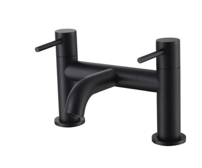 LBC Deck Mounted Bath Filler Matt Black