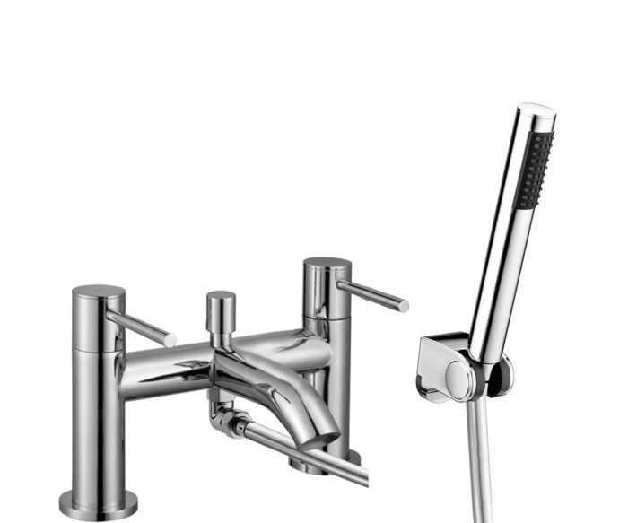 LBC Deck Mounted Bath Shower Mixer Tap - Chrome