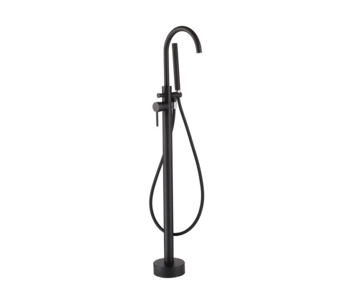 LBC Floor Standing Bath Shower Mixer Tap Matt Black