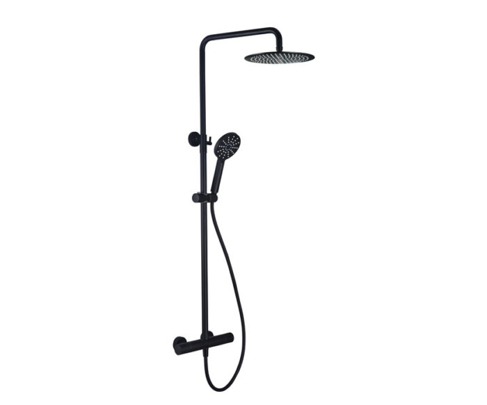 LBC Thermostatic 2 Way Shower Mixer Matt Black