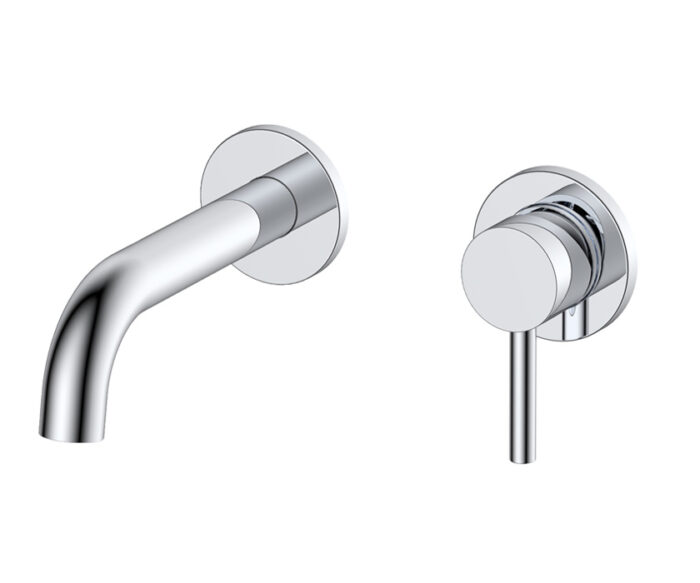 LBC Wall Mounted 2 Hole Basin Mixer Tap Chrome