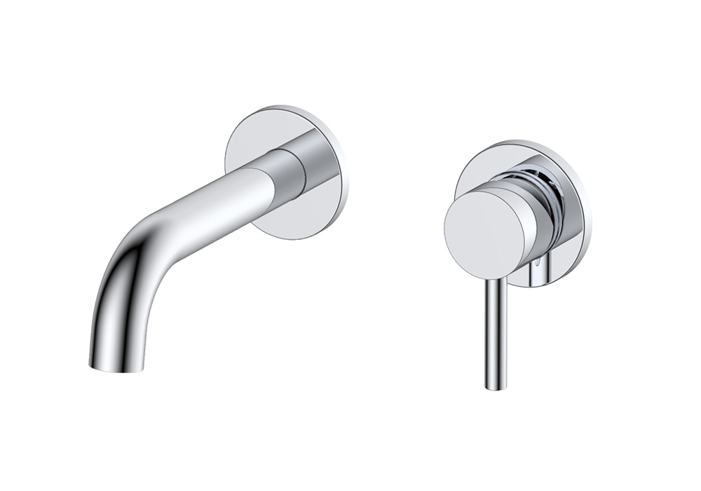 LBC Wall Mounted 2 Hole Basin Mixer Tap Chrome