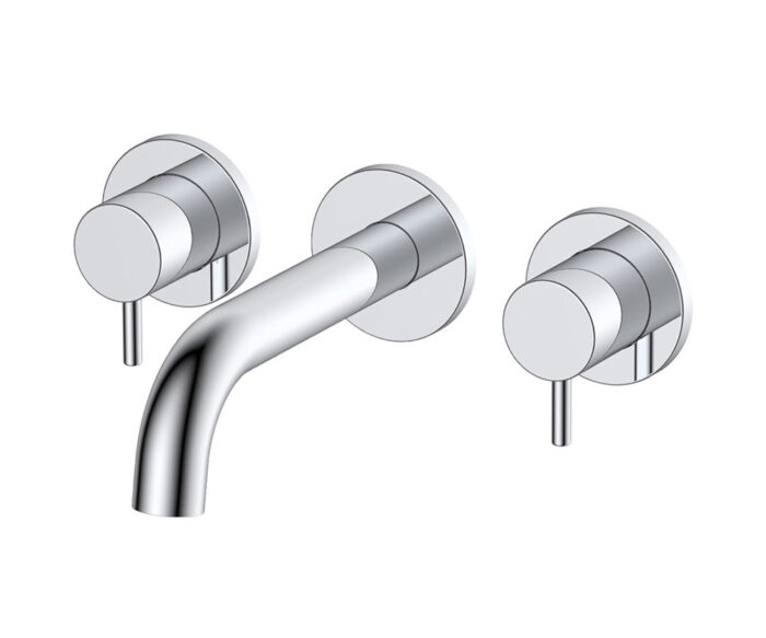 LBC Wall Mounted 3 Hole Basin Mixer Tap Chrome