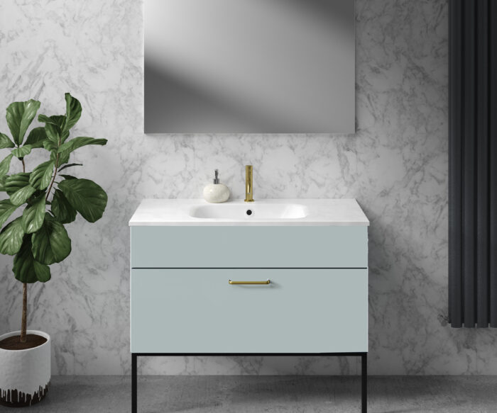 Morley Luxury Bathroom Vanity Unit 1000 - Ocean Green