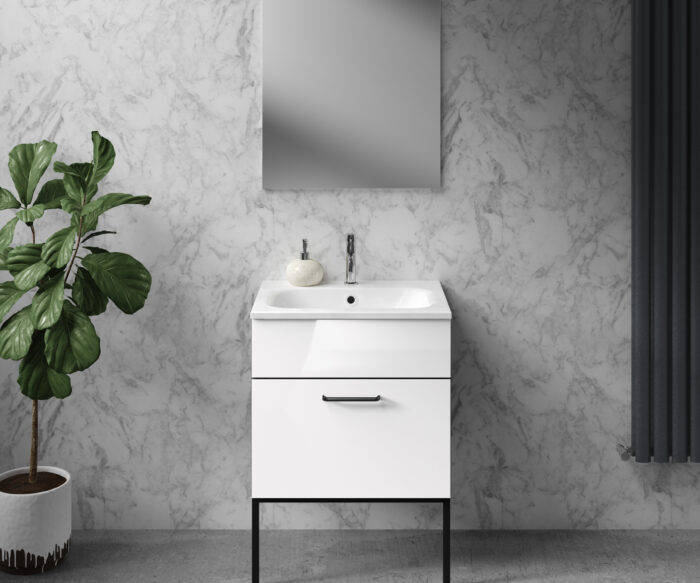 Morley Luxury Bathroom Vanity Unit 600 - Gloss White
