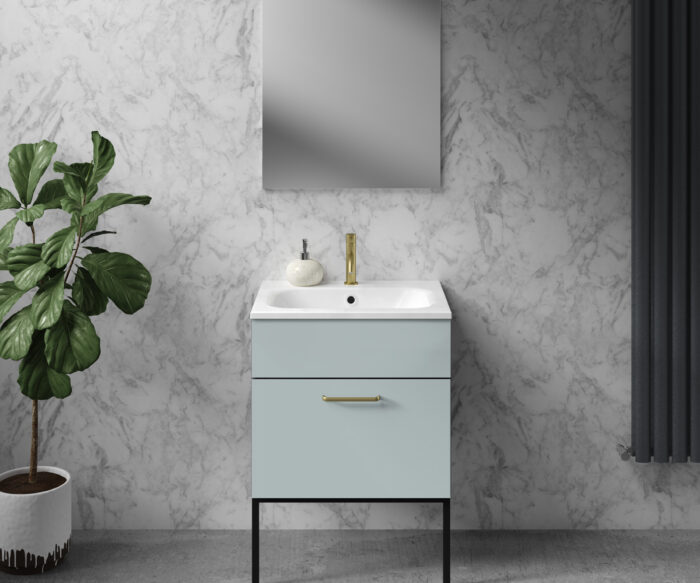 Morley Luxury Bathroom Vanity Unit 600 - Ocean Green