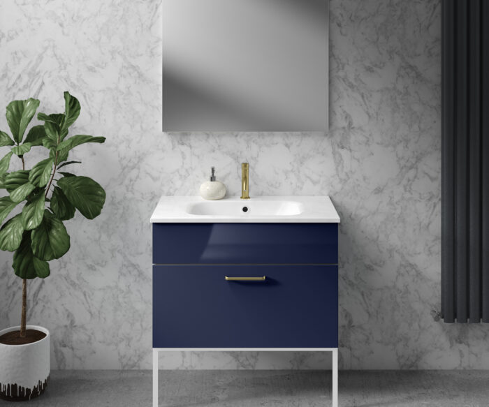 Morley Luxury Bathroom Vanity Unit 800 - Gloss Indigo