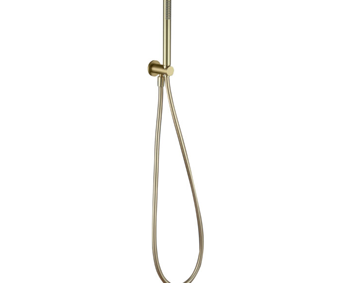 LBC Shower Handset & Hose and Wall Bracket Brushed Brass