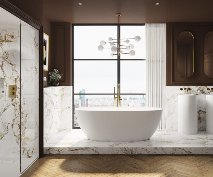 Audsley Stone Resin Oval Freestanding Bath 1800