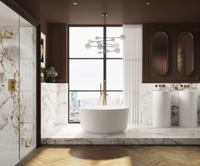 Godwin Stone Freestanding Soaking Tub Bath 1100