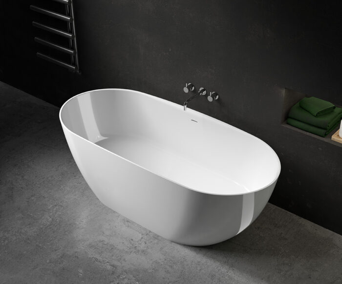 Audsley Stone Resin Oval Freestanding Bath 1800