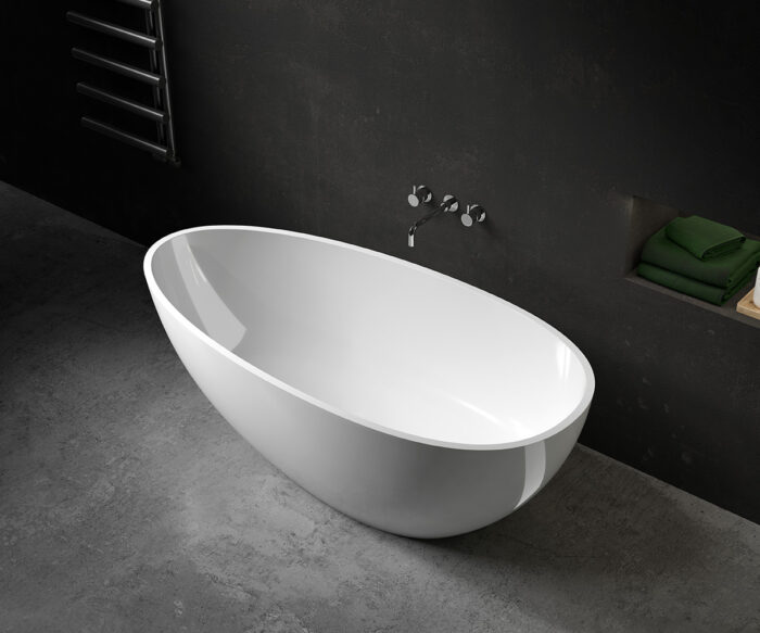 Nash Luxury Stone Teardrop Freestanding Bath 1680