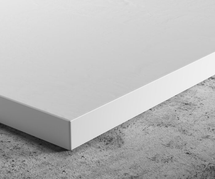 Turner Stone Texture Square Shower Tray 800 x 800 Matt White