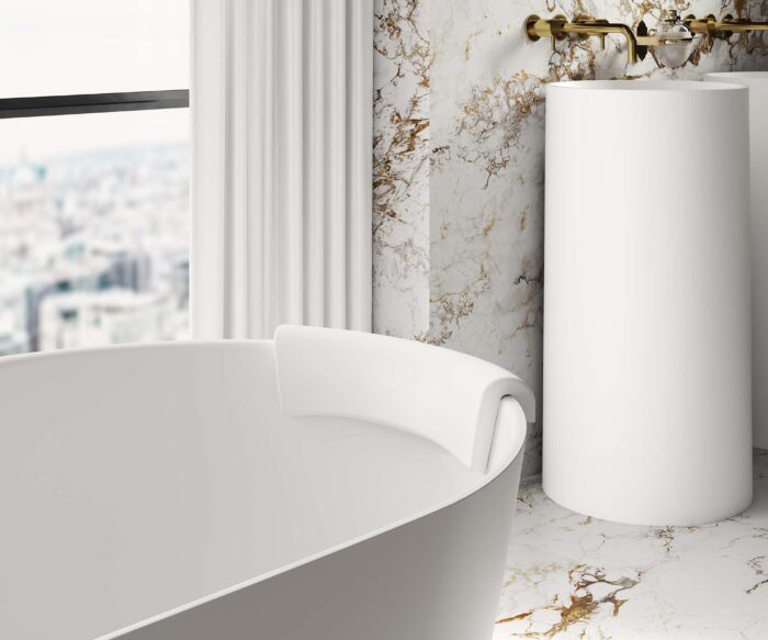 Oliver Luxury Gel Headrest - White