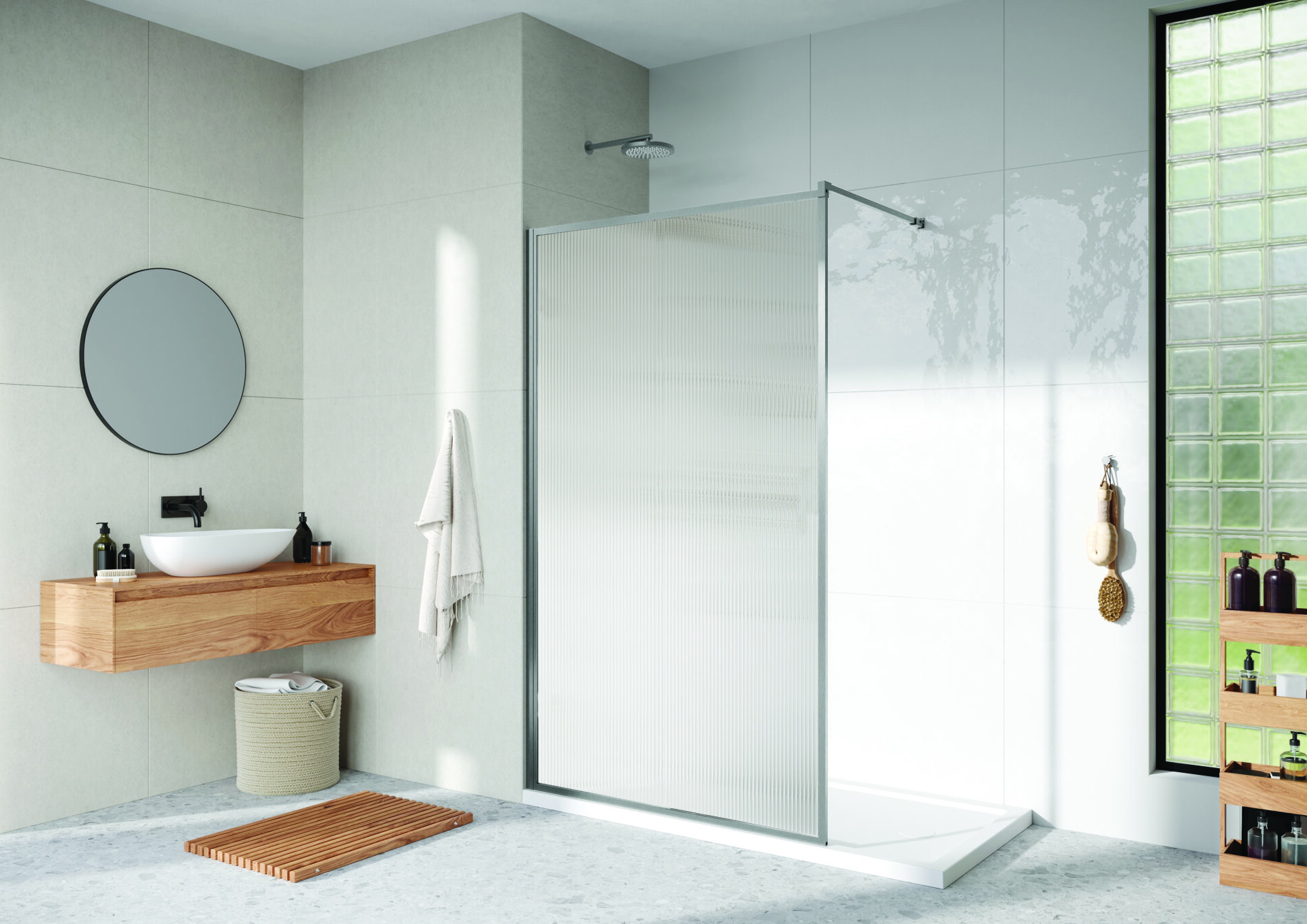 Quinn Framed Shower Panel - Chrome